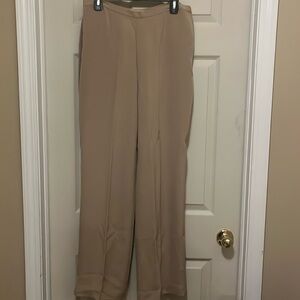 Tan like new vintage silk pants